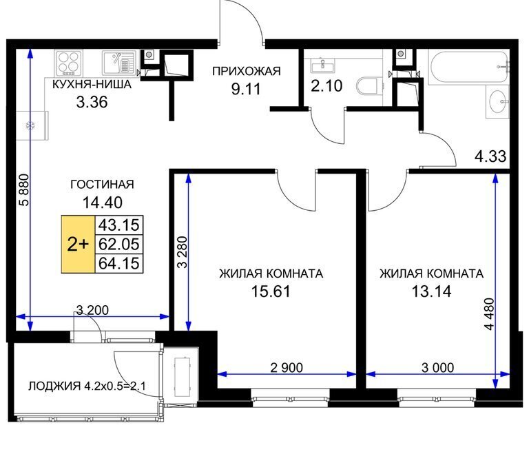 квартира г Краснодар р-н Прикубанский фото 1