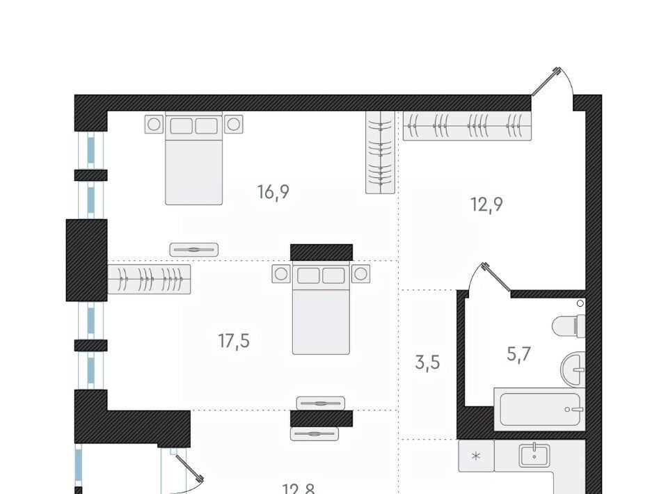 квартира г Новосибирск Заельцовская ул Кубовая 32 фото 1