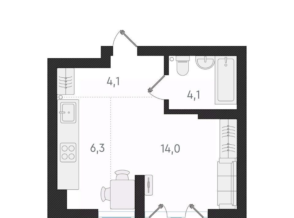 квартира г Новосибирск р-н Заельцовский Заельцовская ул Кубовая 32 фото 1