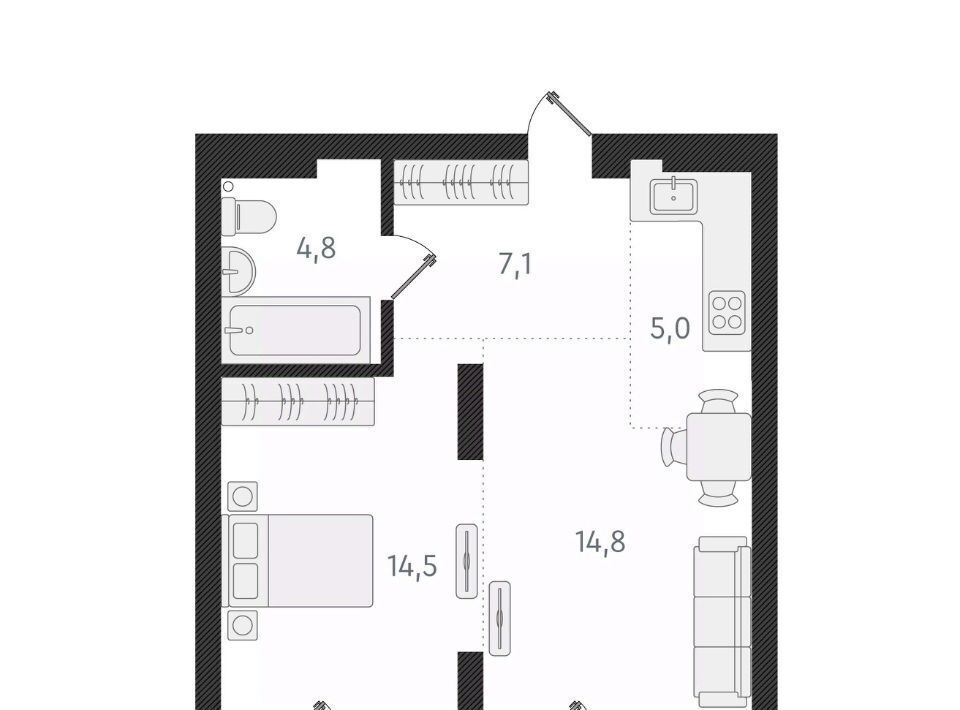 квартира г Новосибирск Заельцовская ул Кубовая 32 фото 1