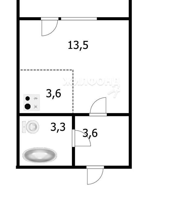 квартира г Новосибирск р-н Заельцовский Заельцовская ул Кубовая 96/4 фото 5