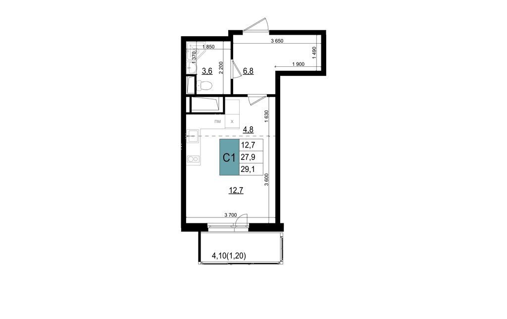 квартира г Одинцово БЗРИ Баковка микрорайон 6-6А, жилой комплекс -Сити, к 23 фото 1