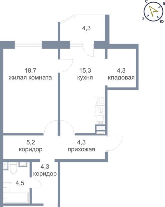 квартира г Нефтеюганск мкр 5-й 50 фото 1