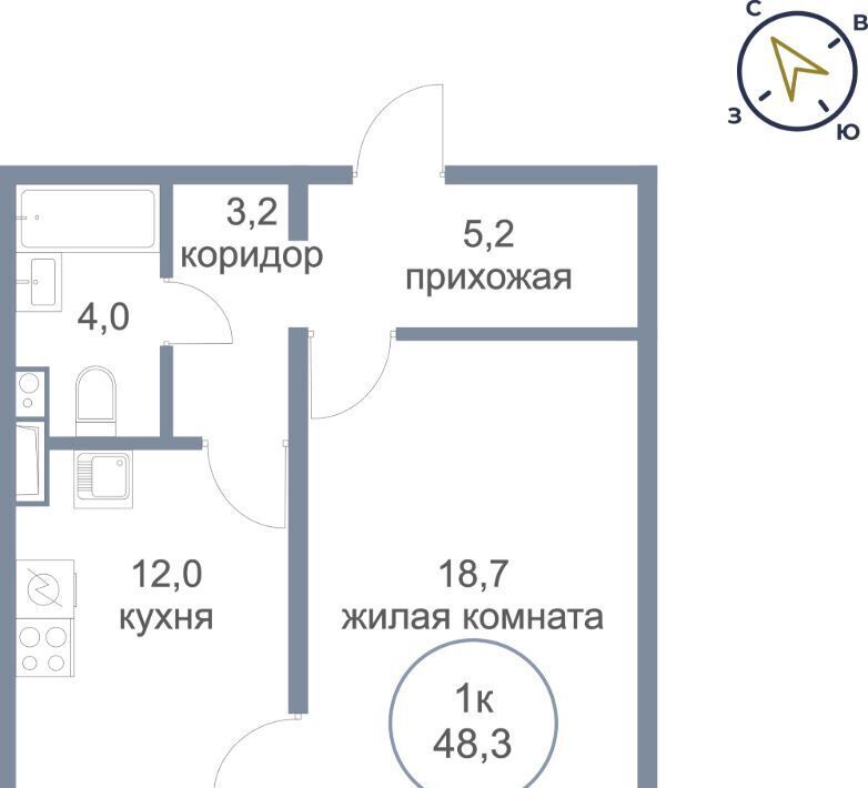 квартира г Нефтеюганск мкр 5-й 50 фото 1