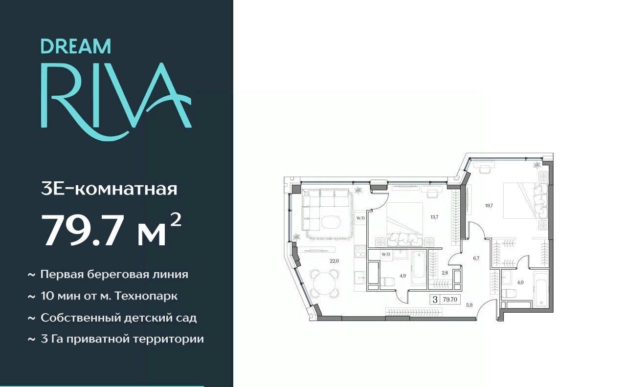 квартира г Москва метро Технопарк Дрим Рива жилой комплекс фото 1