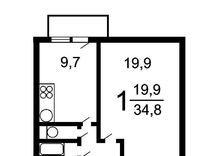 квартира г Москва метро Марьино б-р Мячковский 16к/1 фото 2