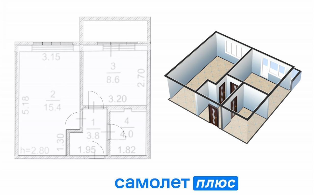 квартира г Кемерово р-н Ленинский пр-кт Ленинградский 55к/1 Кемеровская обл. — Кузбасс фото 9