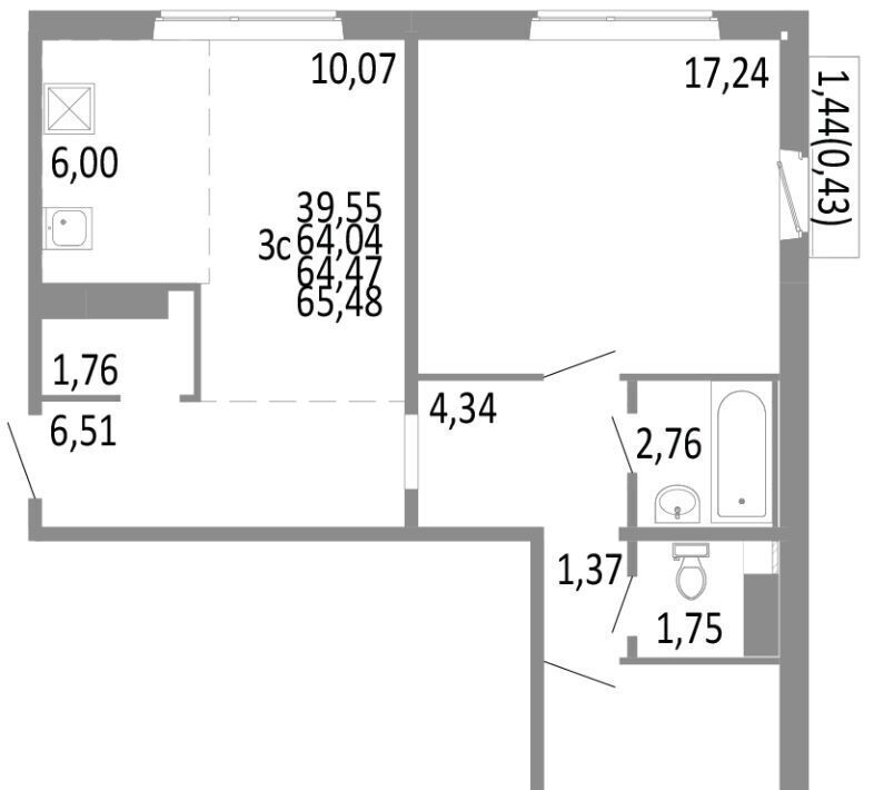 квартира г Челябинск р-н Советский ул Блюхера 125б фото 1
