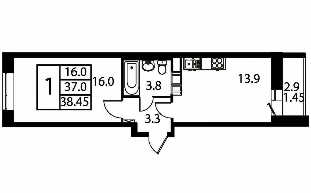 квартира г Москва ул Жуковского 1 Московская область, Домодедово фото 1