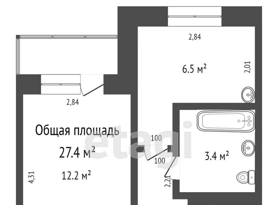 квартира г Северск ул Ленина 108 фото 10