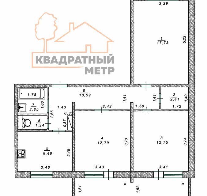 квартира г Димитровград ул Свирская 31а Мелекесский район фото 8