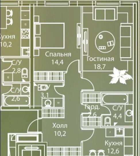 квартира г Москва метро Солнцево ул Производственная 8к/1 муниципальный округ Солнцево фото 15