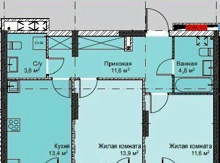 квартира г Владивосток р-н Первореченский БАМ фото 1