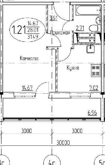 квартира г Пермь р-н Орджоникидзевский ул Менжинского 13 фото 14