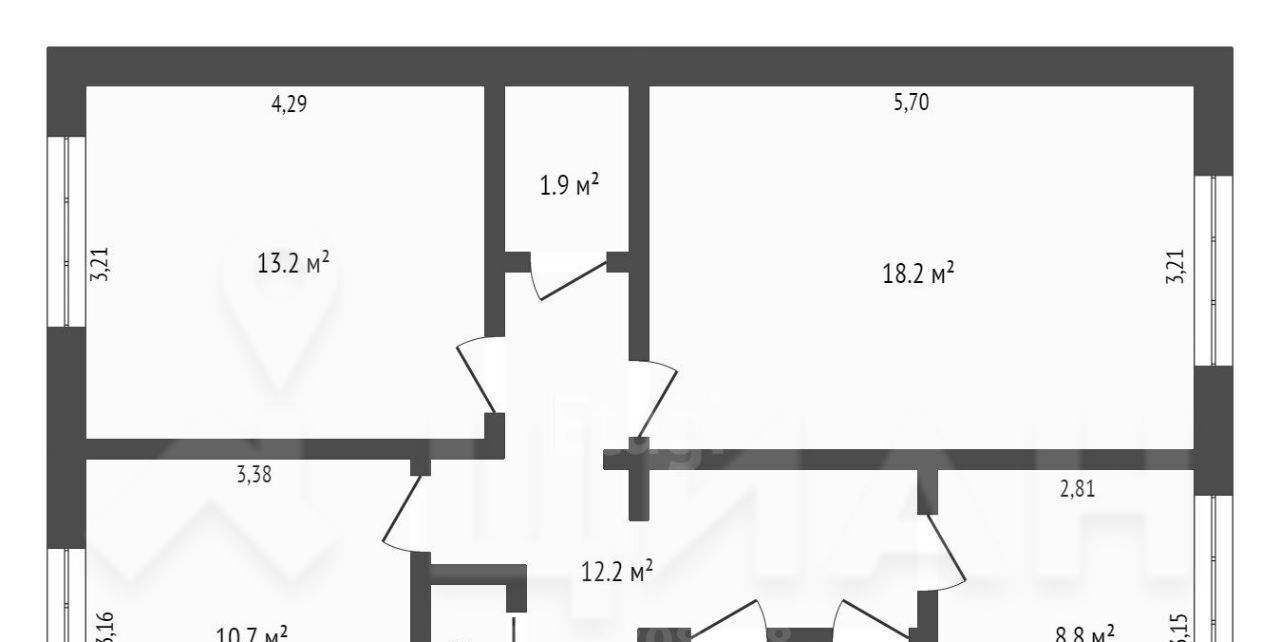 квартира г Омск р-н Кировский ул Дмитриева 13/2 Кировский АО фото 2