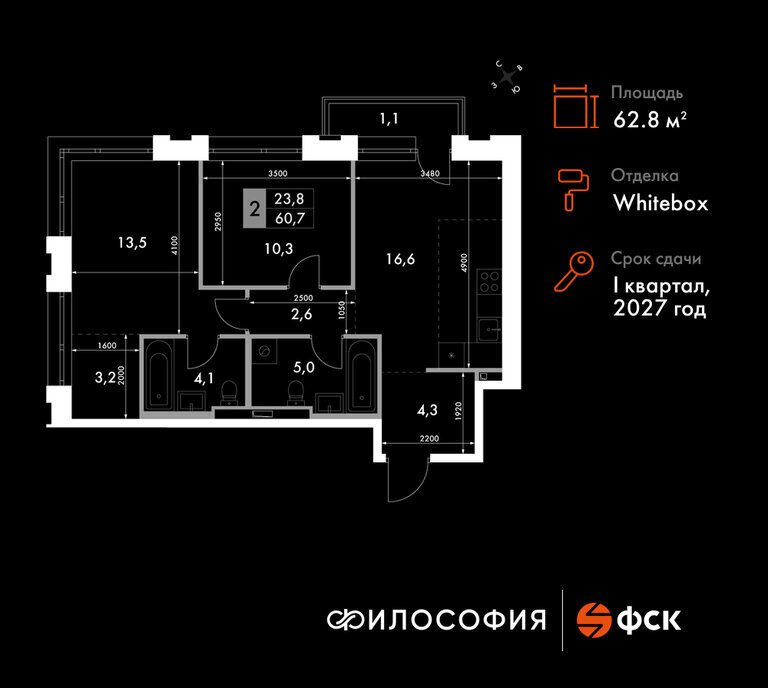 квартира г Владивосток ЖК «Философия» фото 1