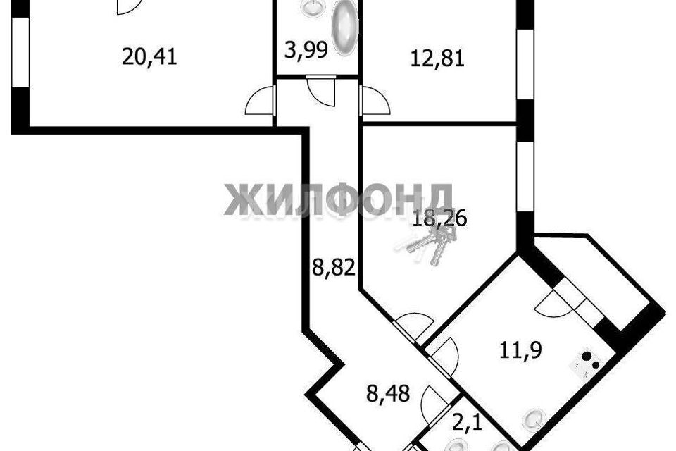 квартира г Новосибирск ул Сухарная 101/1 Новосибирск городской округ фото 10