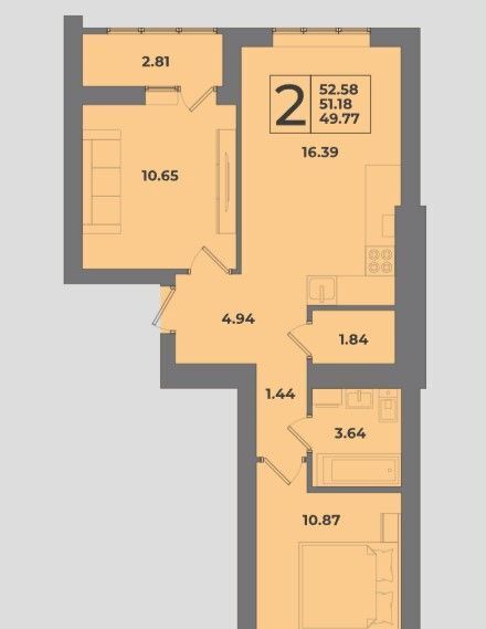 квартира г Калининград р-н Московский ул Коммунистическая 28а фото 2