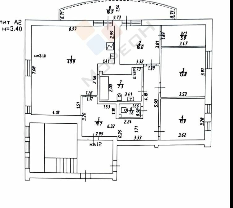 квартира г Краснодар р-н Прикубанский ул им. Ивана Рослого 2/1 фото 30