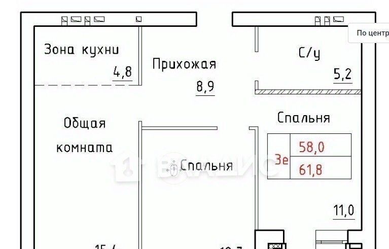 квартира р-н Новосибирский п Элитный ул Венская 11 сельсовет, Мичуринский фото 2