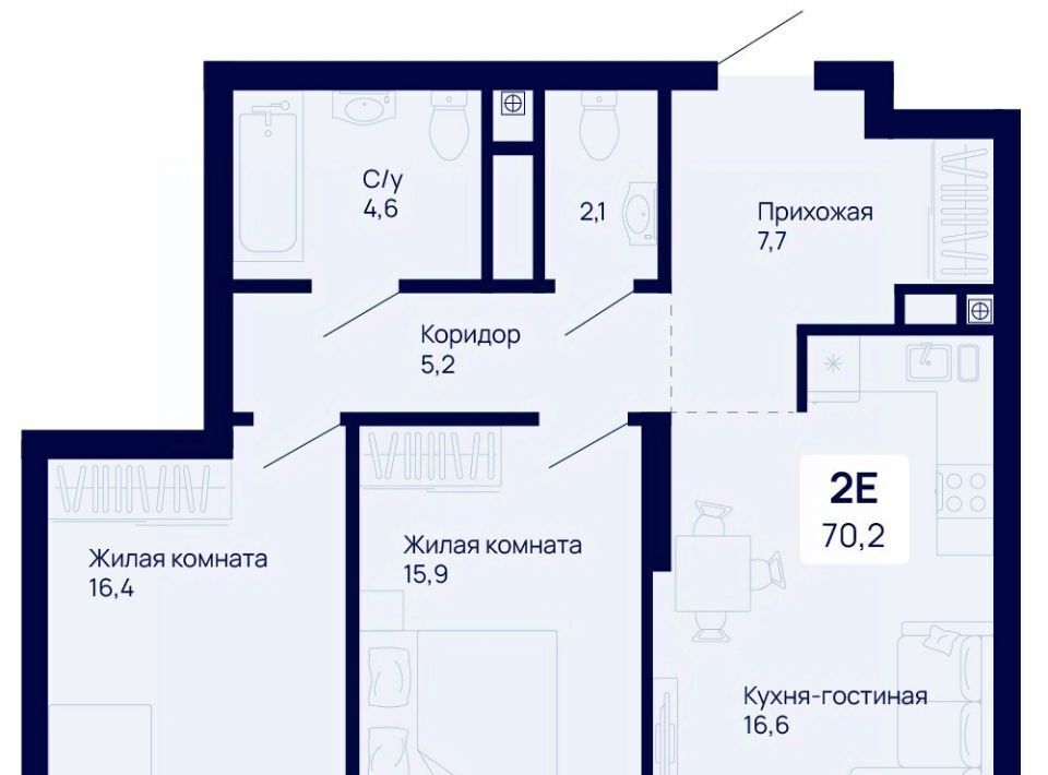 квартира г Екатеринбург Уральская ЖК Галактика фото 1