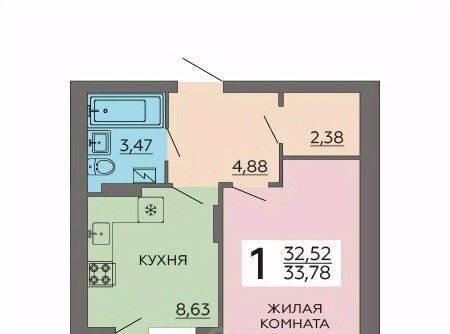квартира г Воронеж р-н Коминтерновский ул Независимости 78к/1 ЖК «Галактика 2|3» фото 1