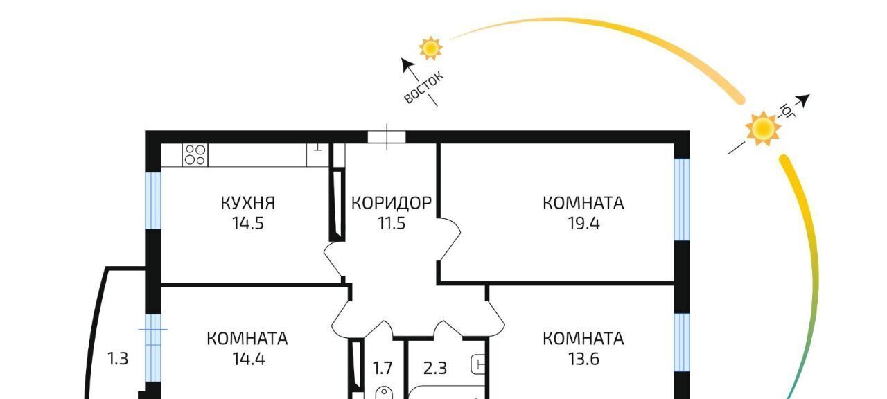 квартира г Химки мкр Сходня туп 2-й Мичуринский 7к/1 Сходня фото 31