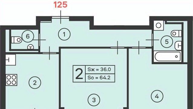 квартира г Москва метро Хлебниково ш Дмитровское 87 Московская область, Мытищи городской округ фото 9