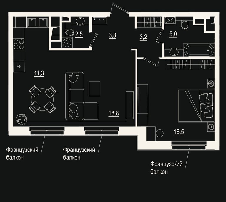 квартира г Тюмень ул Щербакова 2к/6 Центральный административный округ фото 1