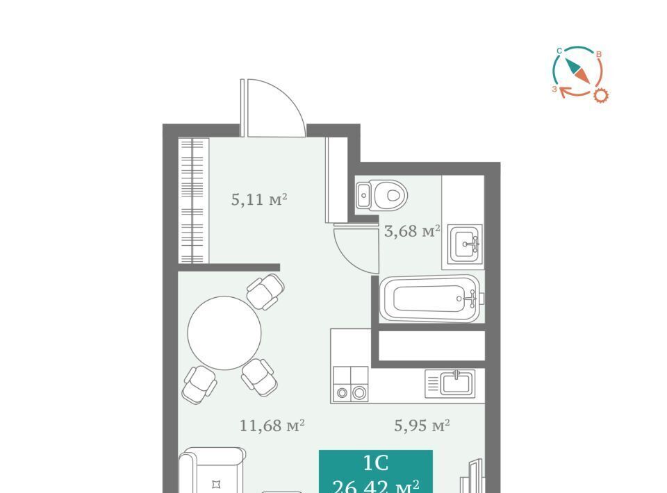 квартира г Тюмень р-н Ленинский ул Алматинская 10 фото 1