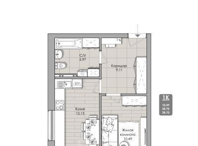 квартира г Новосибирск Речной вокзал ул Автогенная 75 фото 1