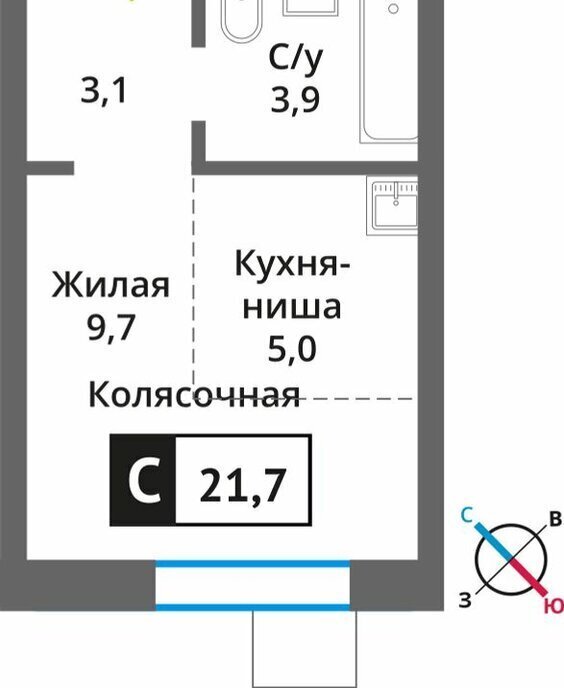 квартира направление Ленинградское (северо-запад) ш Пятницкое Марьино-Знаменское, жилой комплекс Смарт Квартал Лесная Отрада, к 3, г Щербинка, посёлок Светлые Горы, квартал фото 1