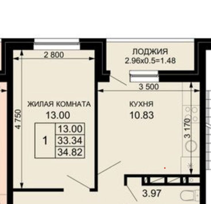 квартира г Краснодар р-н Прикубанский ул Скандинавская 1к/3 фото 22