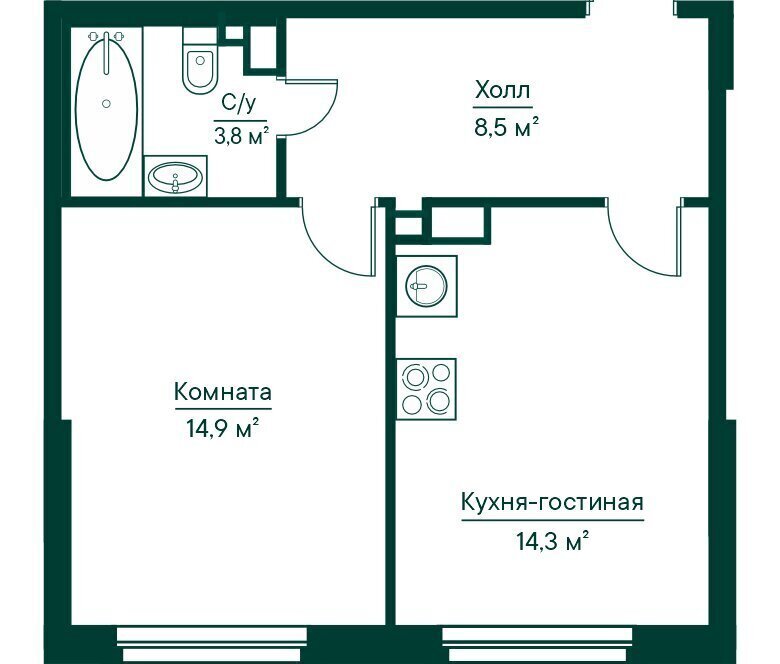 квартира г Самара р-н Октябрьский Российская ЖК Грин Ривер фото 1