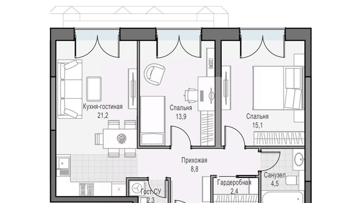 квартира г Москва метро Бутырская ул Академика Королева 21 фото 1