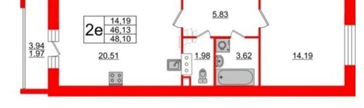 квартира г Санкт-Петербург метро Комендантский Проспект пр-кт Авиаконструкторов 54 квартал Modum округ Юнтолово фото 1