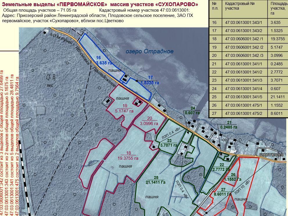 земля р-н Приозерский п Цветково Трасса Сортавала, 77 км, Плодовское сельское поселение, Саперное фото 1