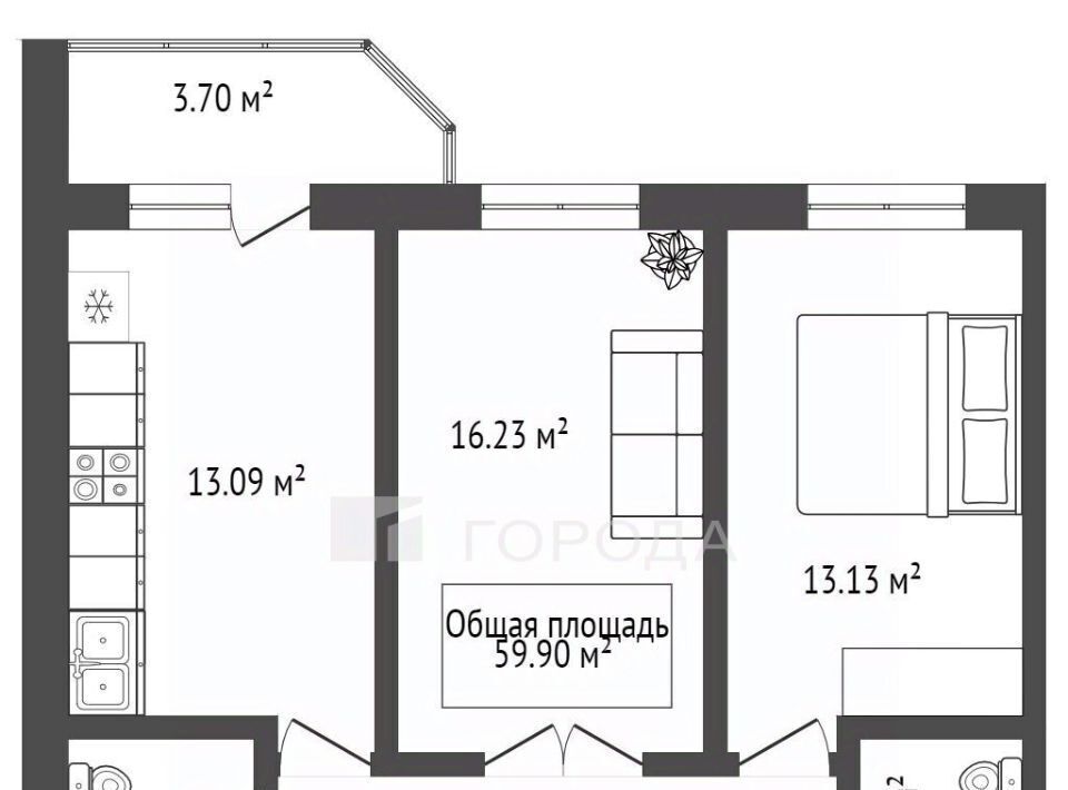 квартира г Новосибирск Золотая Нива ул 2-я Воинская 51 фото 21