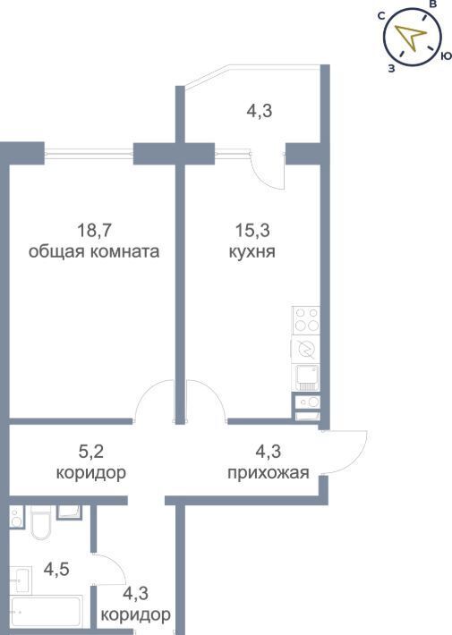 квартира г Нефтеюганск мкр 4-й 4к/1 фото 1