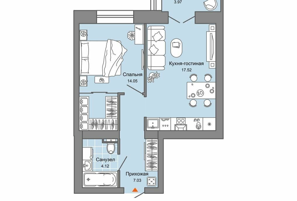 квартира г Киров ул Дмитрия Козулева 2к/5 фото 1