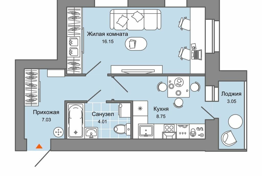 квартира г Киров р-н Ленинский ул Слобода Урванцево ЖК ZNAK ЖК Знак фото 1