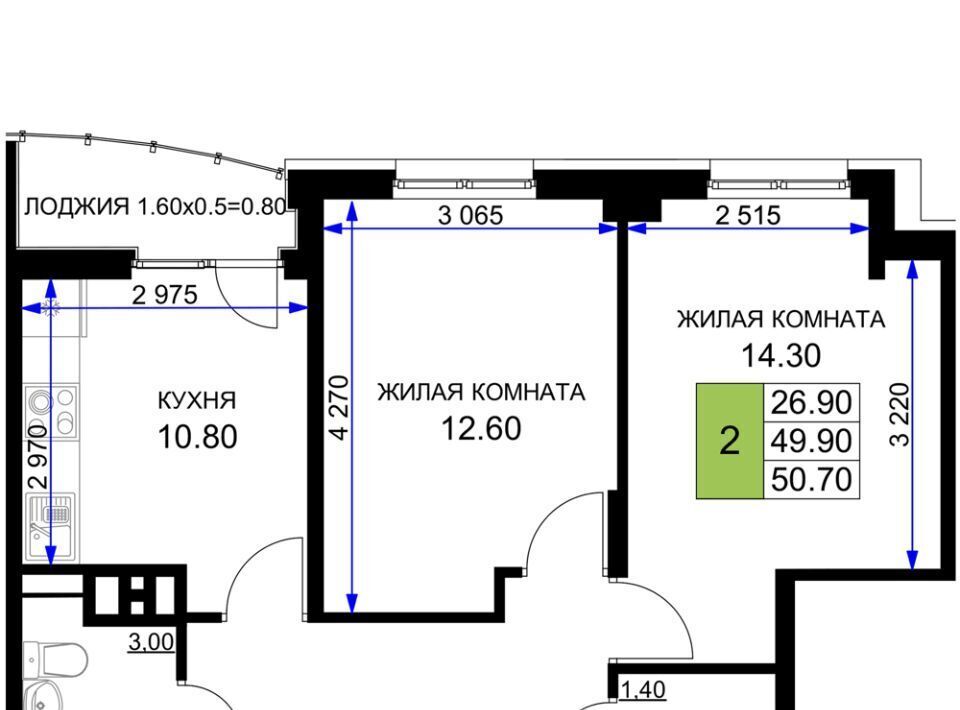 квартира р-н Анапский г Анапа проезд Межсанаторный 20к фото 1