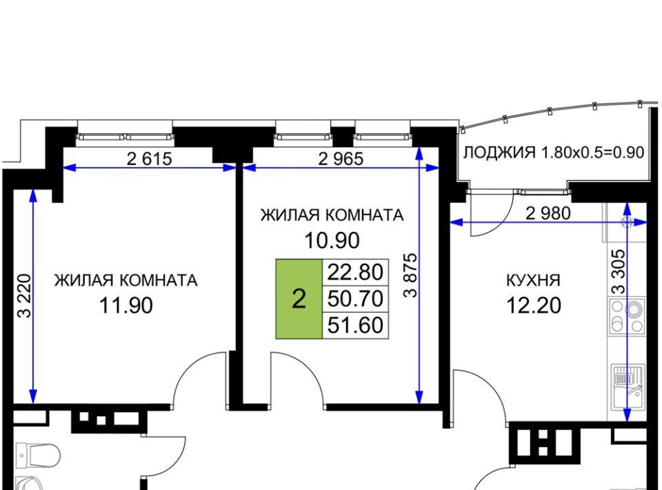квартира р-н Анапский г Анапа проезд Межсанаторный 20к фото 1