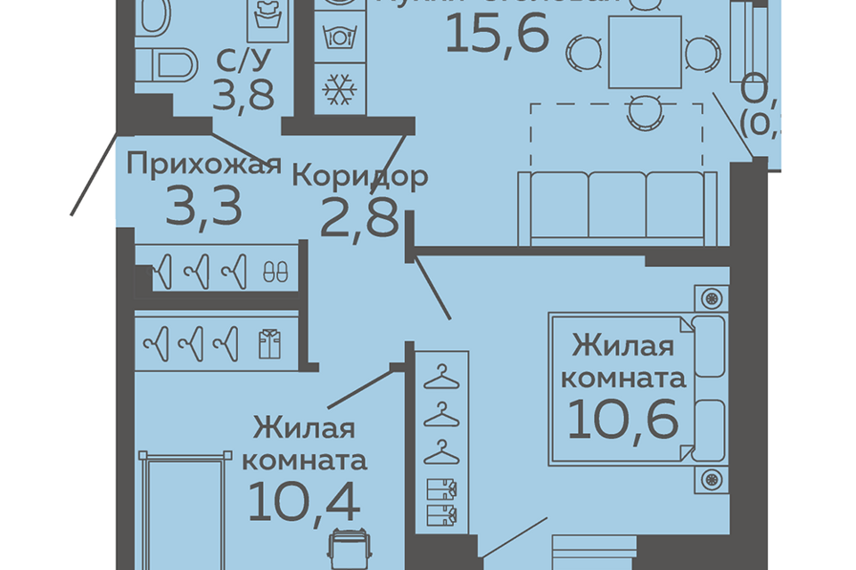 квартира г Екатеринбург р-н Октябрьский Екатеринбург городской округ, Новокольцовский, жилой комплекс фото 1