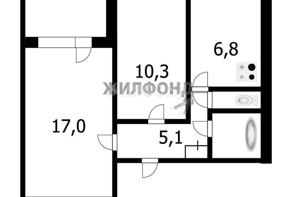 квартира г Новосибирск ул Железнодорожная 8/1 Новосибирск городской округ фото 9