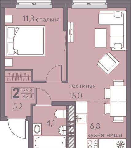 квартира р-н Мотовилихинский ул Серебристая 5 фото