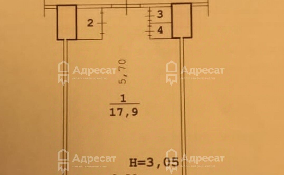 комната г Волгоград р-н Центральный ул Советская 26а фото 9