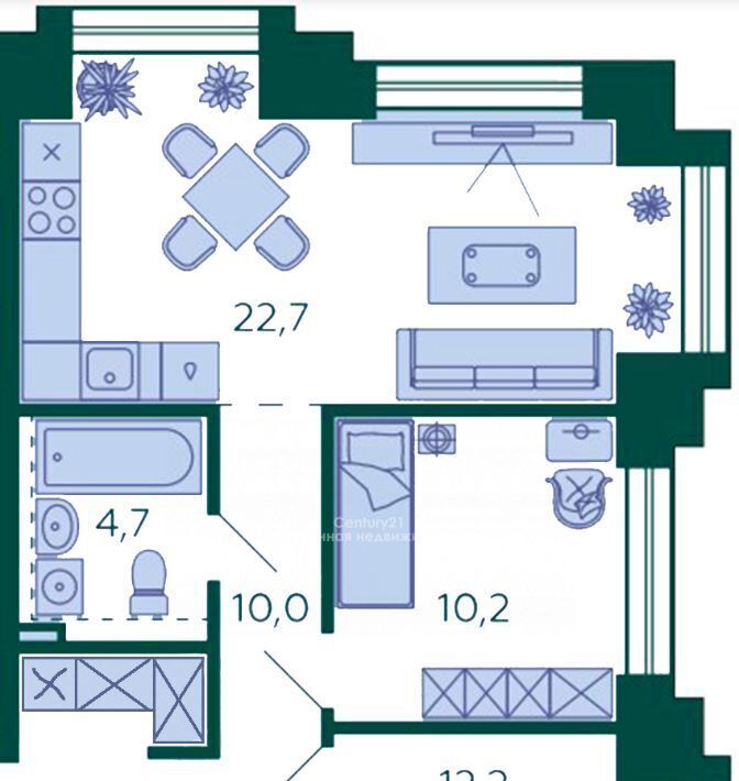 квартира г Москва метро Технопарк ЖК Шагал 1-я оч., к 13 фото 3