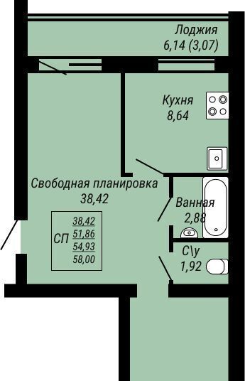 квартира г Иваново р-н Ленинский Юбилейный жилой комплекс фото 1