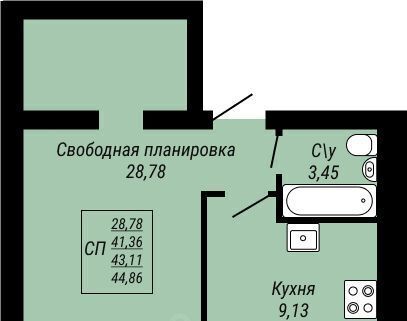 квартира г Иваново р-н Ленинский Юбилейный жилой комплекс фото 1